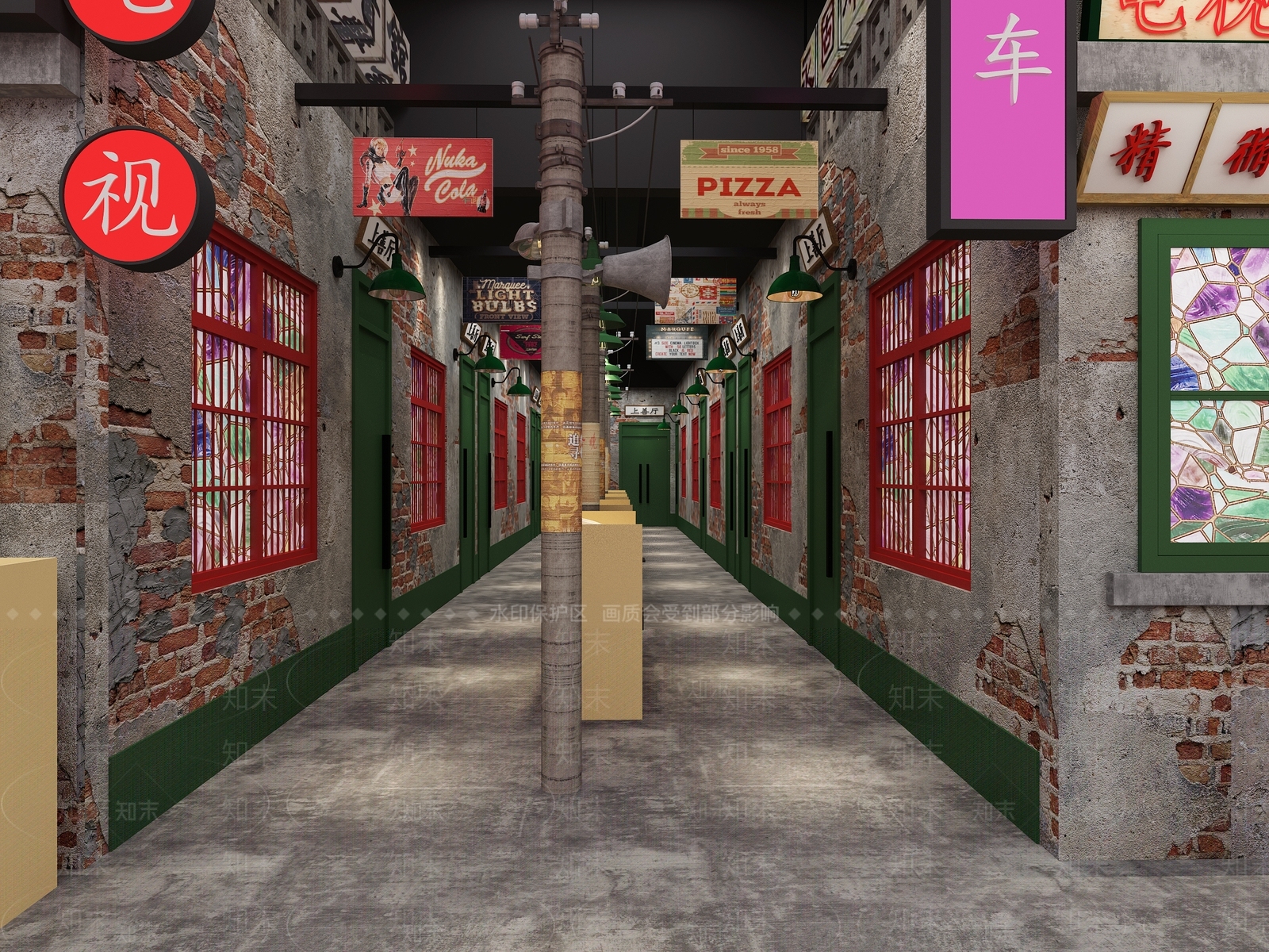 工业风火锅店3D模型下载【ID:395346259】
