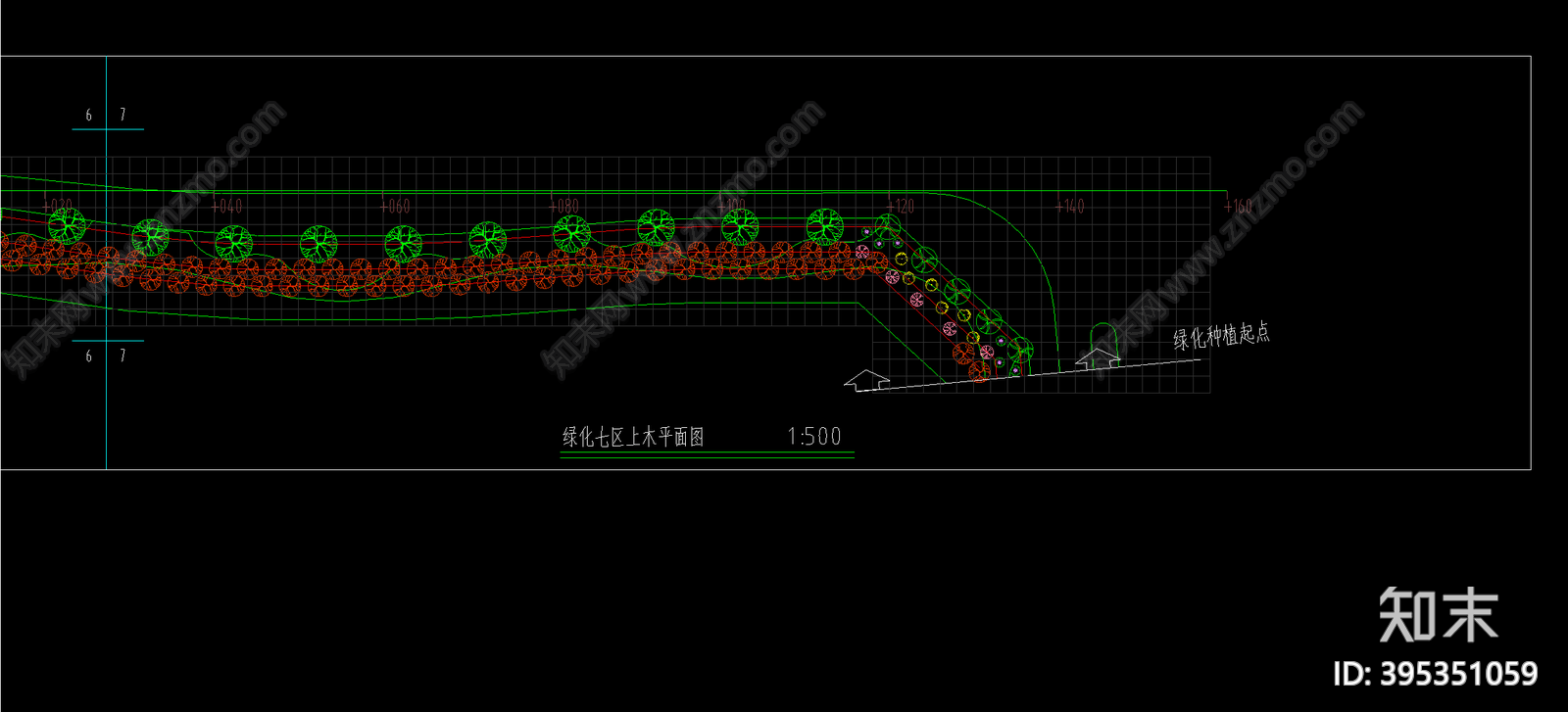 现代简约道路绿化施工图cad施工图下载【ID:395351059】