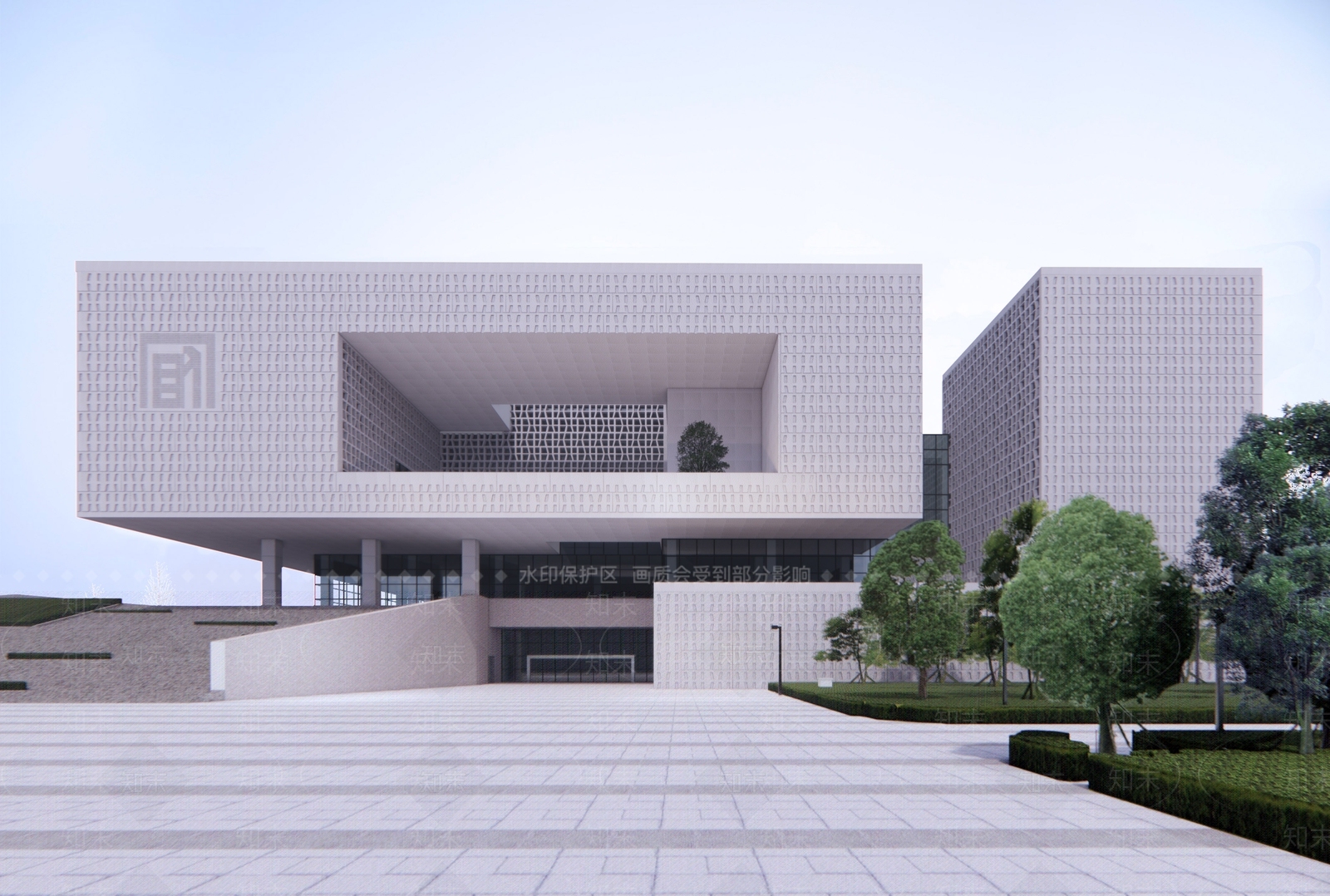 【SU悬赏模型】现代风格展陈馆SU模型下载【ID:595359193】