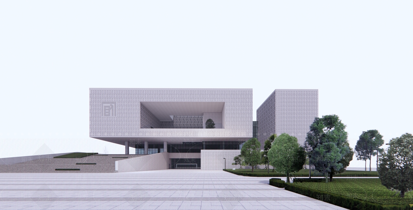 【SU悬赏模型】现代风格展陈馆SU模型下载【ID:595359193】