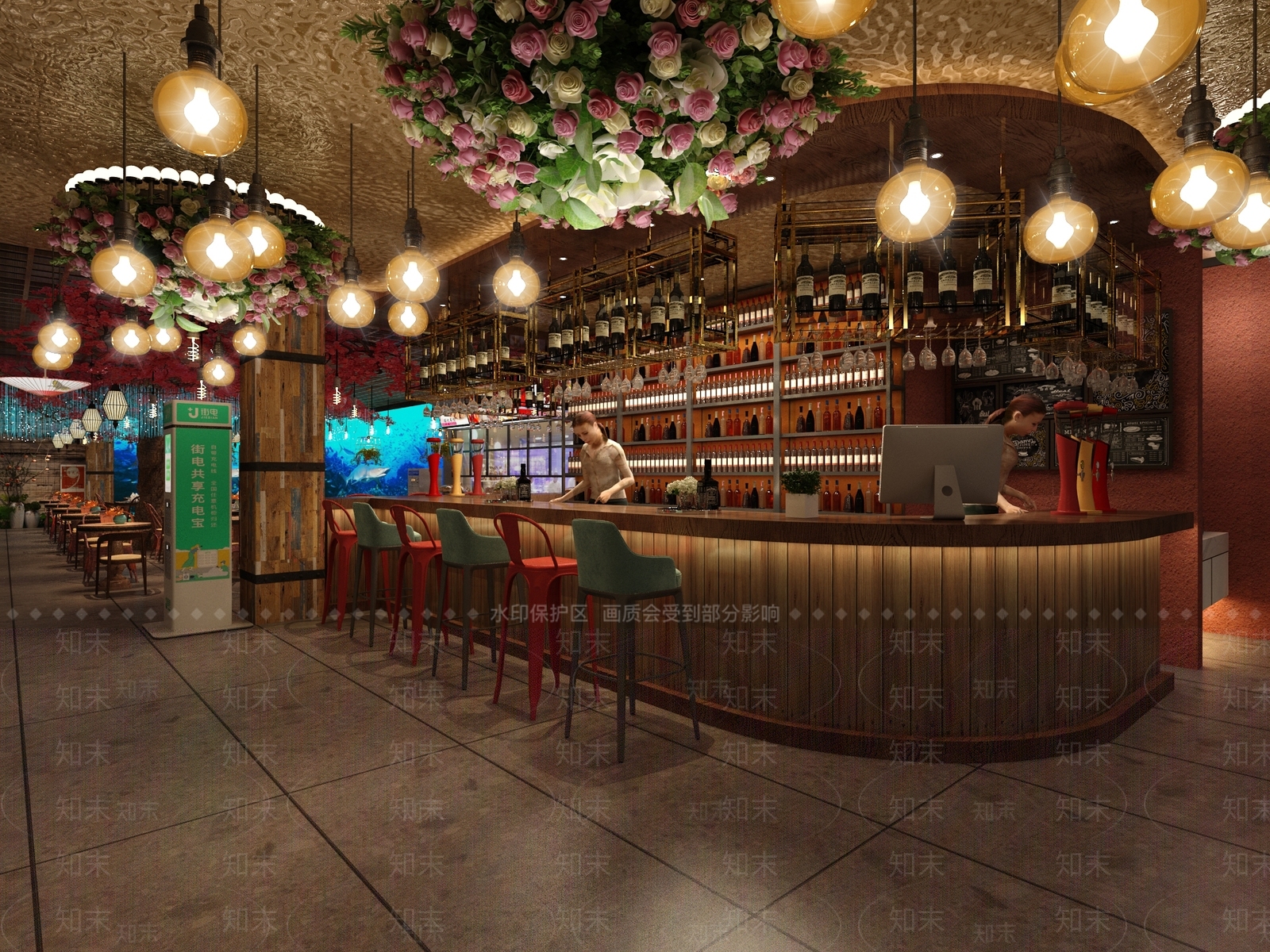 工业风酒吧3D模型下载【ID:295358631】