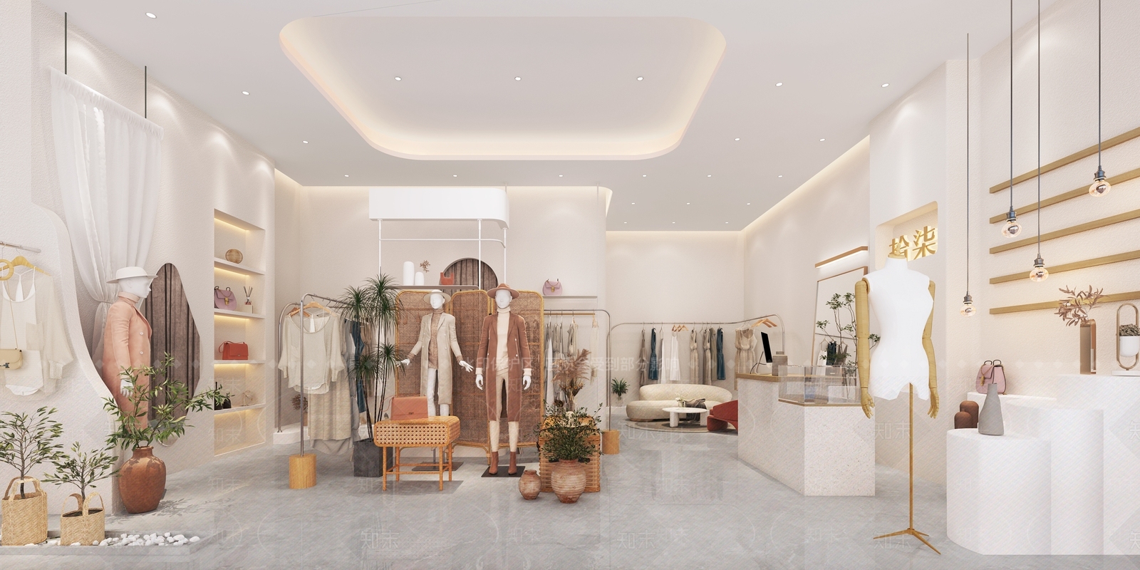 北欧服装店3D模型下载【ID:395364267】