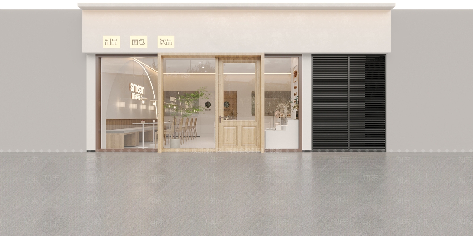 侘寂甜品面包店3D模型下载【ID:295382781】