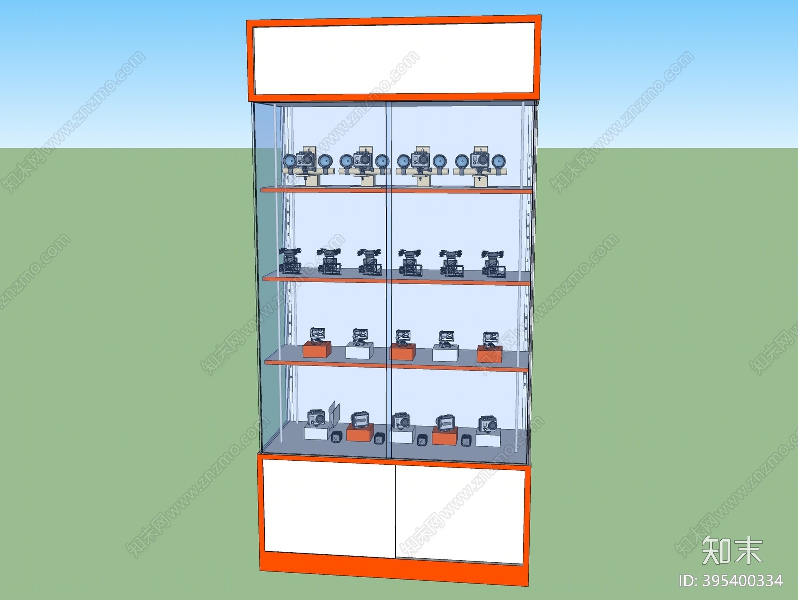 现代展柜SU模型下载【ID:395400334】
