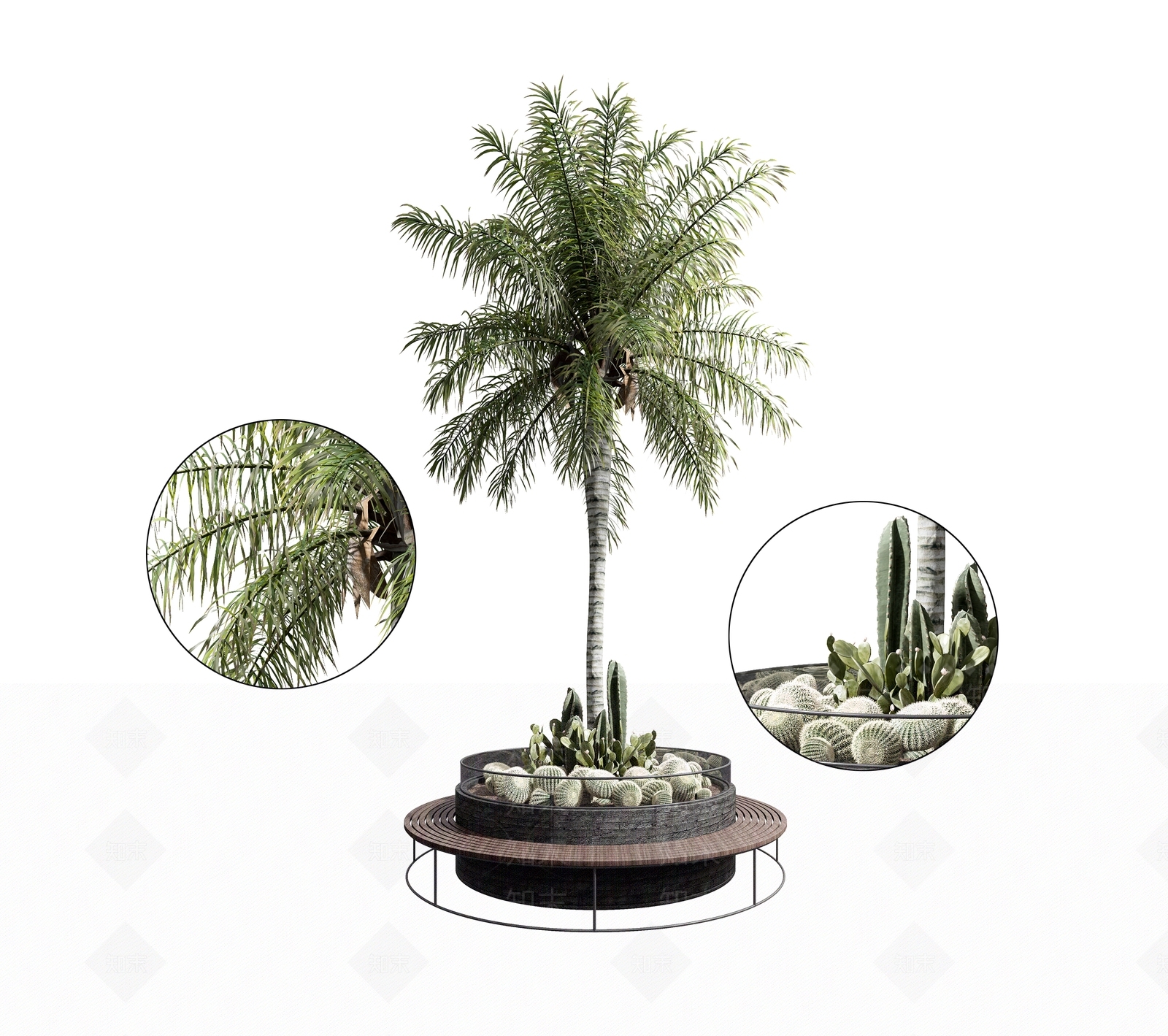 现代花坛3D模型下载【ID:395413875】