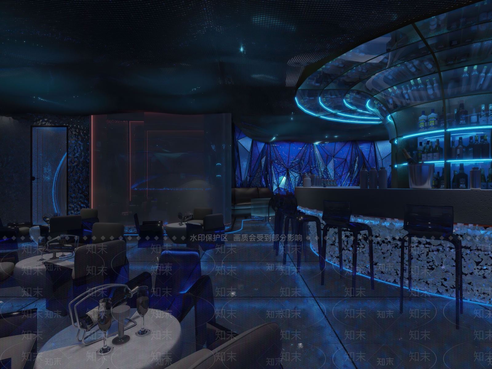 现代酒吧3D模型下载【ID:495428472】