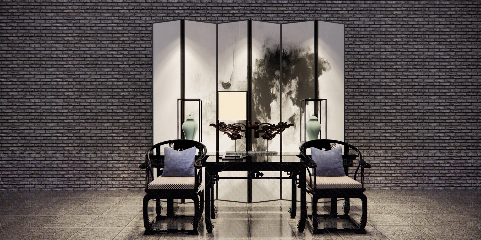 中式圈椅SU模型下载【ID:195435797】