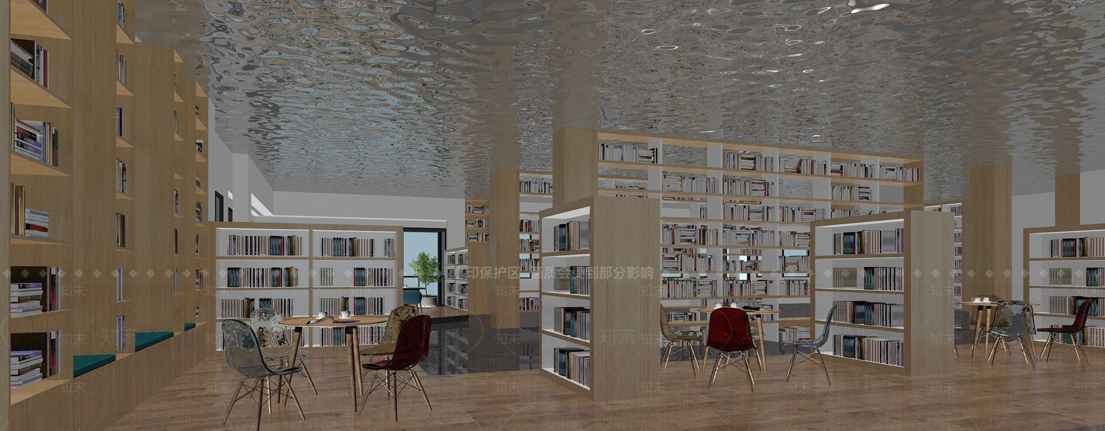 现代图书馆3D模型下载【ID:295451633】