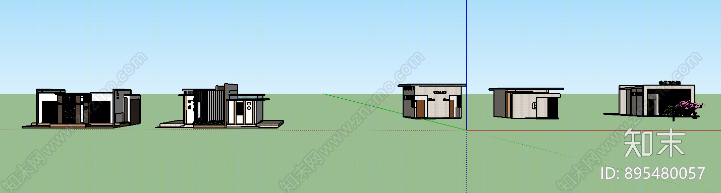 现代公共厕所SU模型下载【ID:895480057】