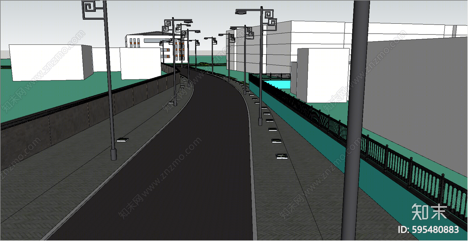 现代道路SU模型下载【ID:595480883】