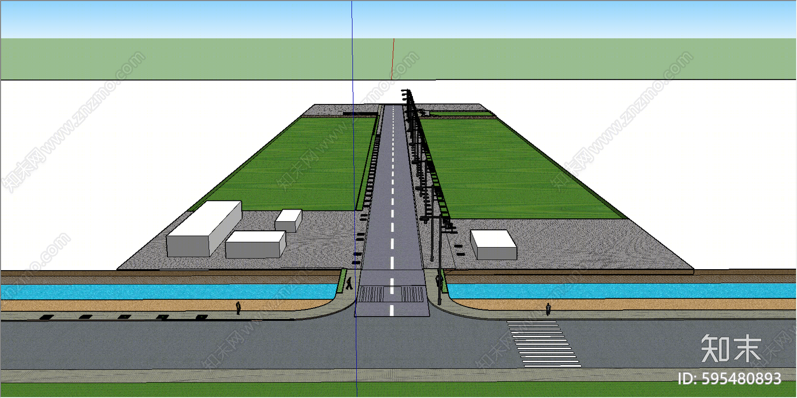 现代道路SU模型下载【ID:595480893】