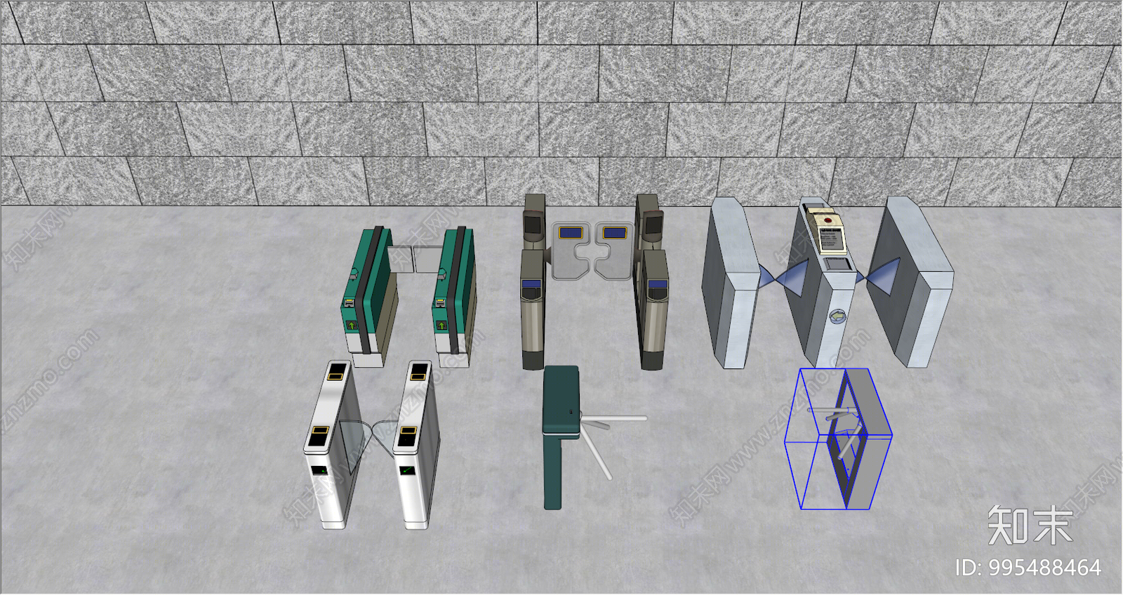 现代门禁机SU模型下载【ID:995488464】