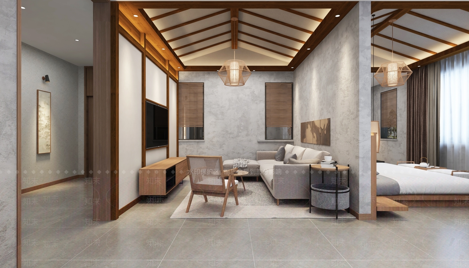 侘寂民宿3D模型下载【ID:995491623】