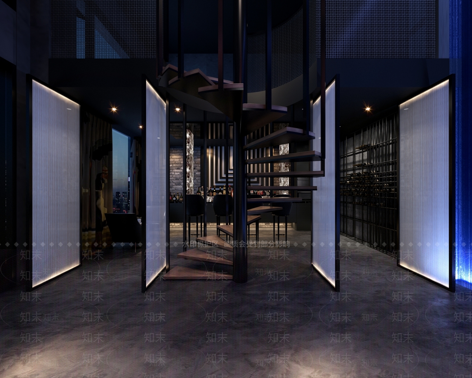 工业风酒吧3D模型下载【ID:495491430】