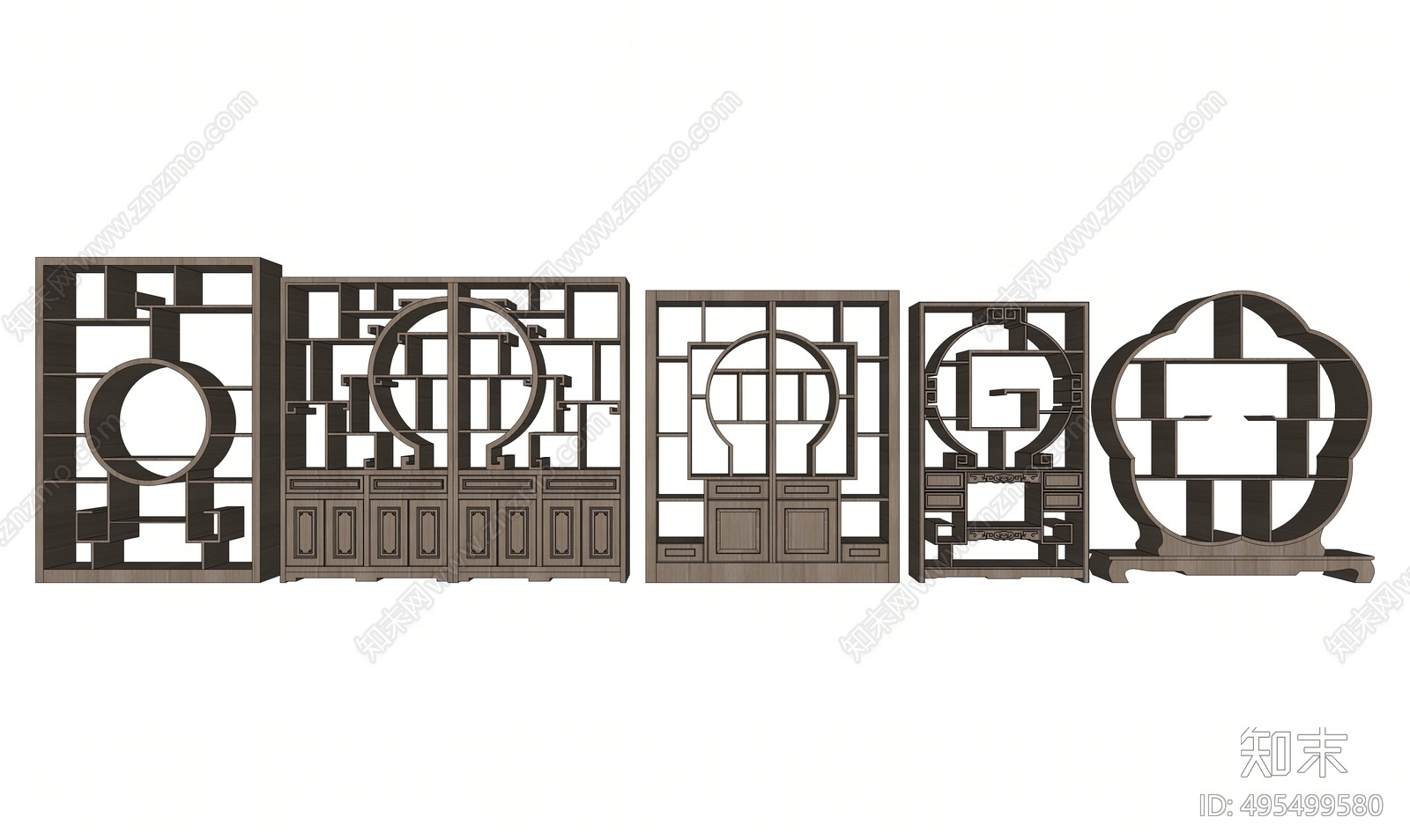 中式博古架SU模型下载【ID:495499580】