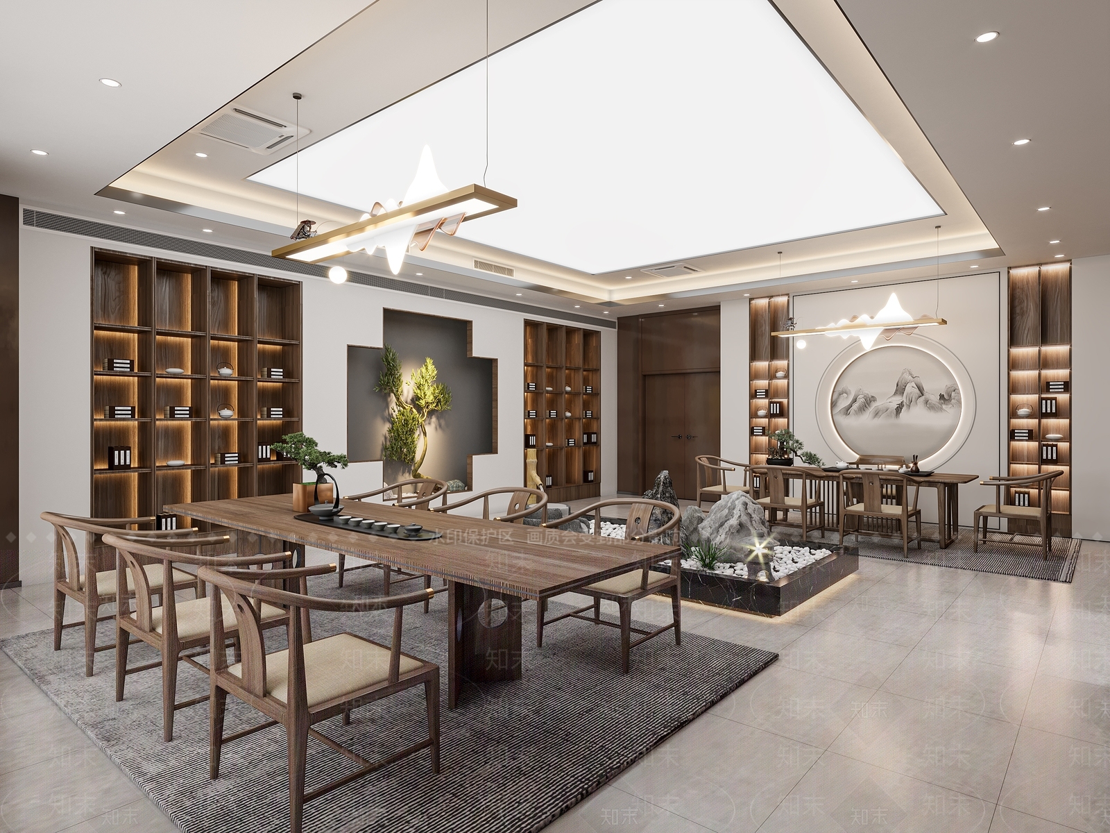 新中式茶馆3D模型下载【ID:495504169】