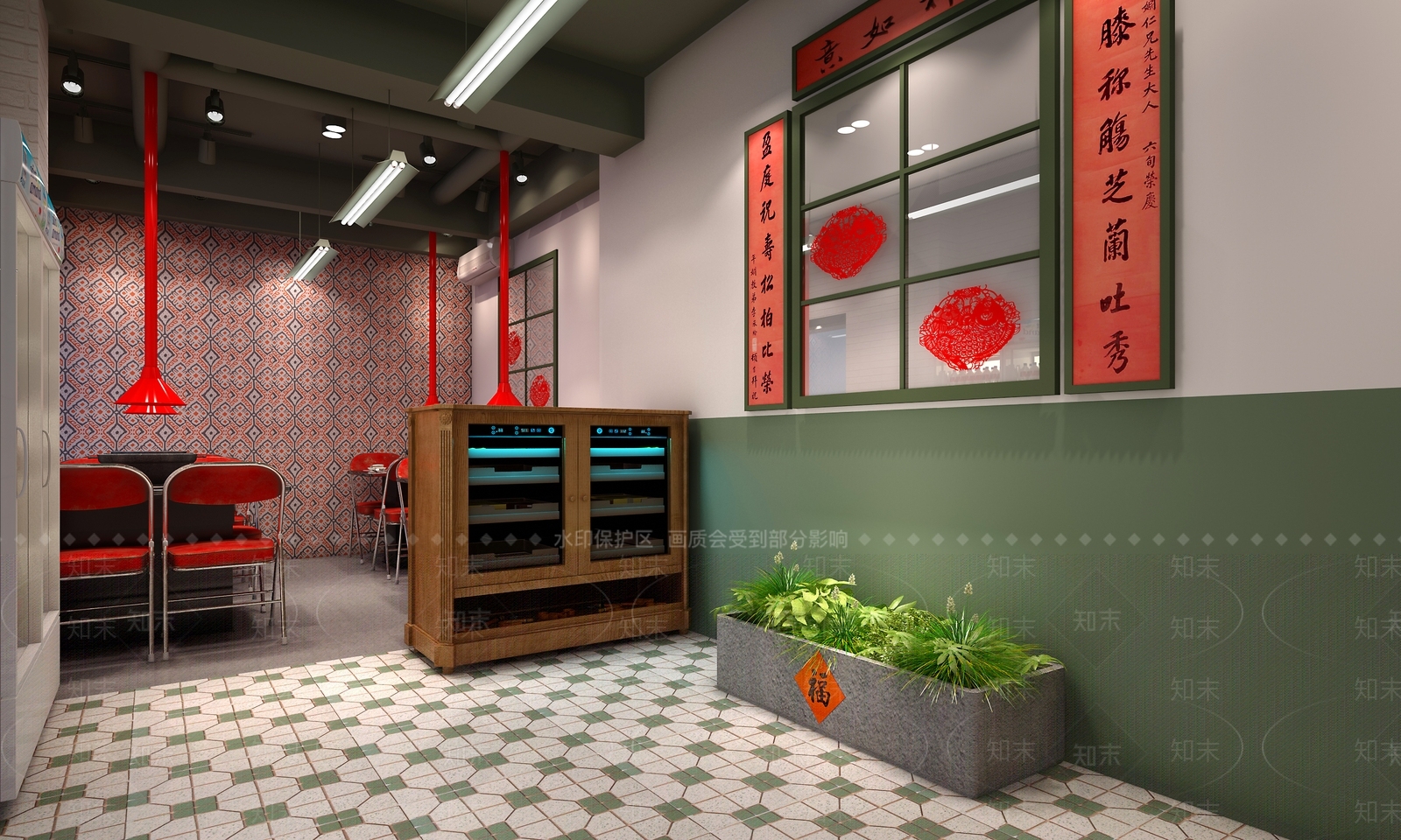 中式火锅店3D模型下载【ID:395544216】