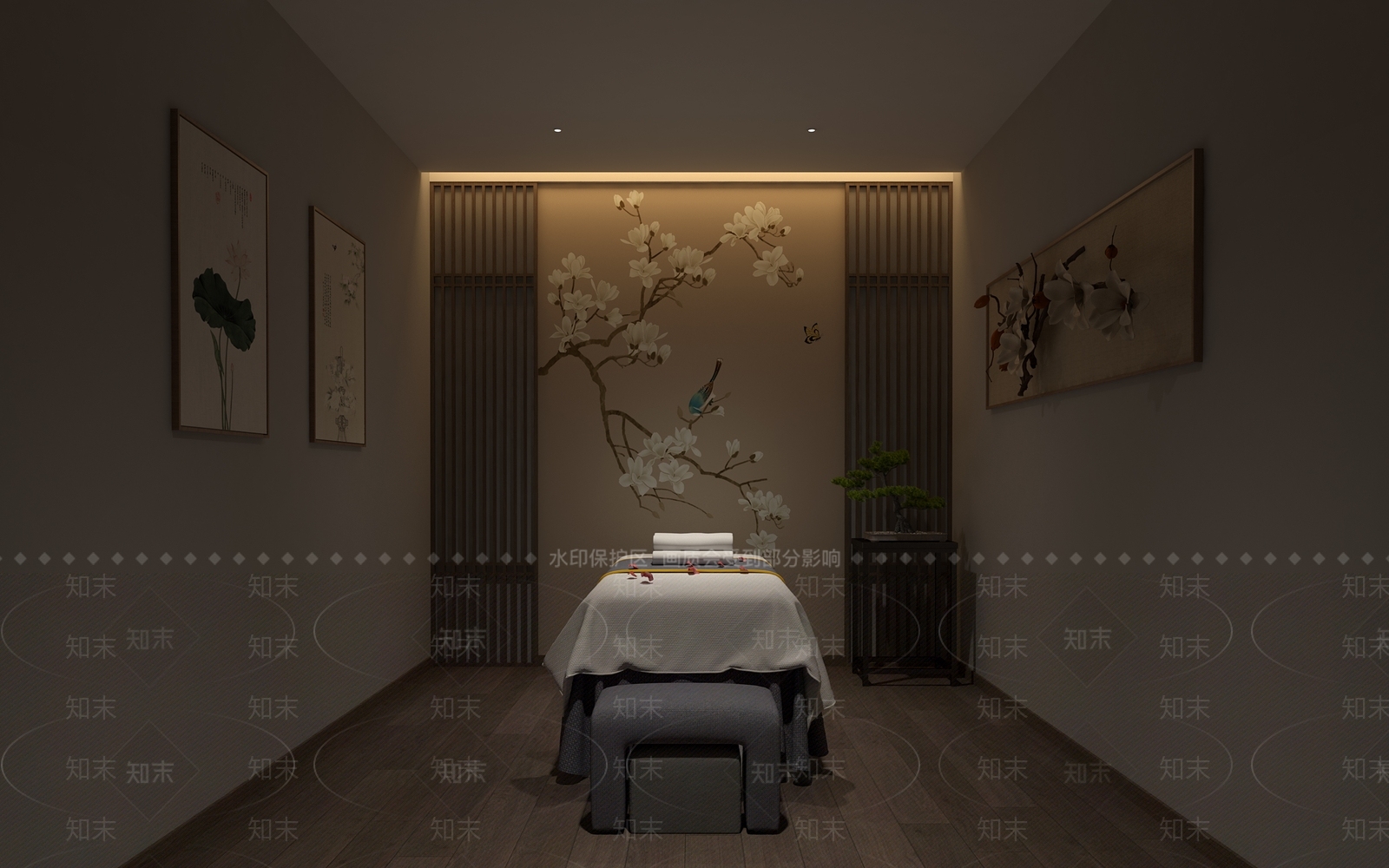新中式足浴会所3D模型下载【ID:795560137】