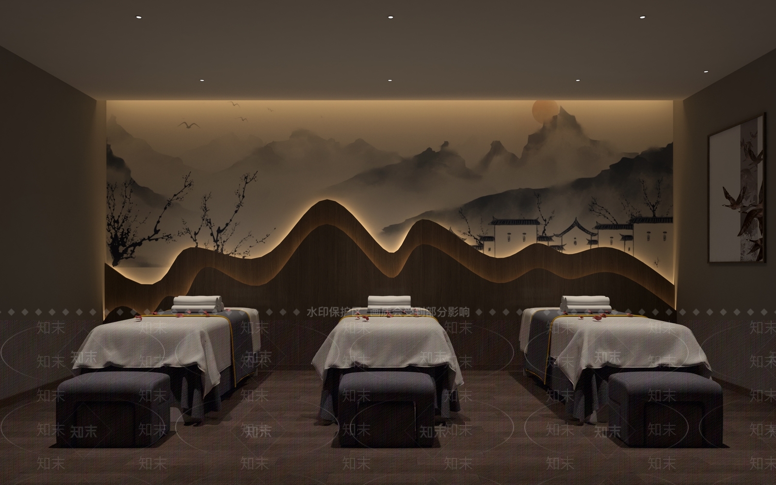 新中式足浴会所3D模型下载【ID:795560137】