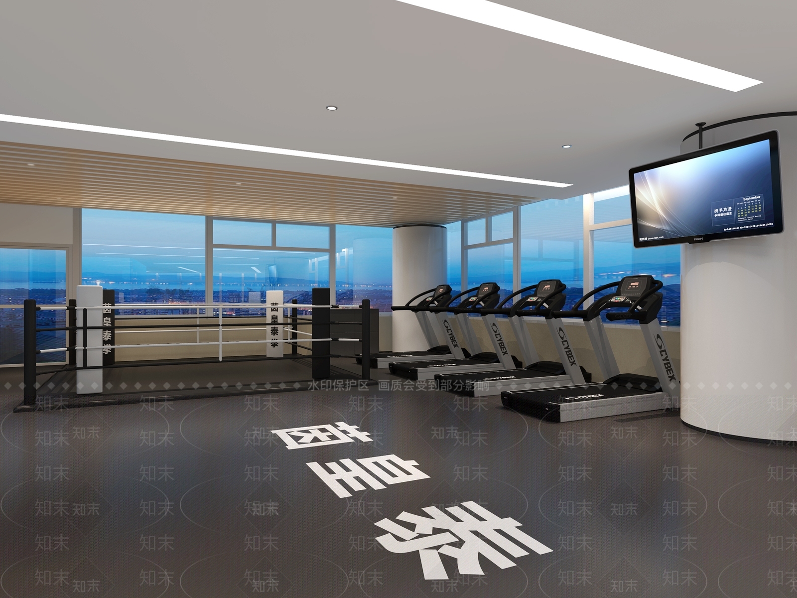 现代拳击馆3D模型下载【ID:395565782】