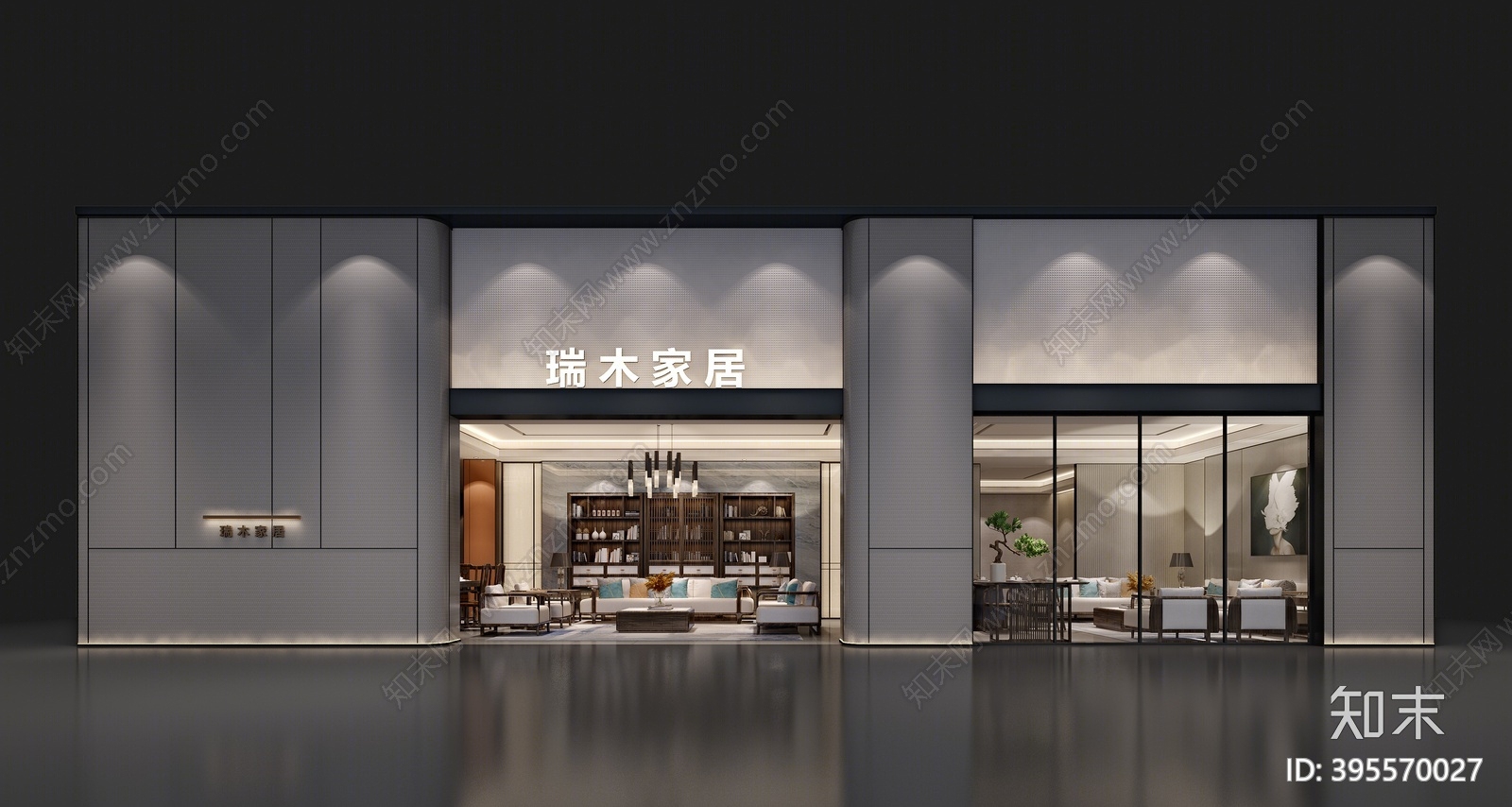 新中式家居专卖店3D模型下载【ID:395570027】