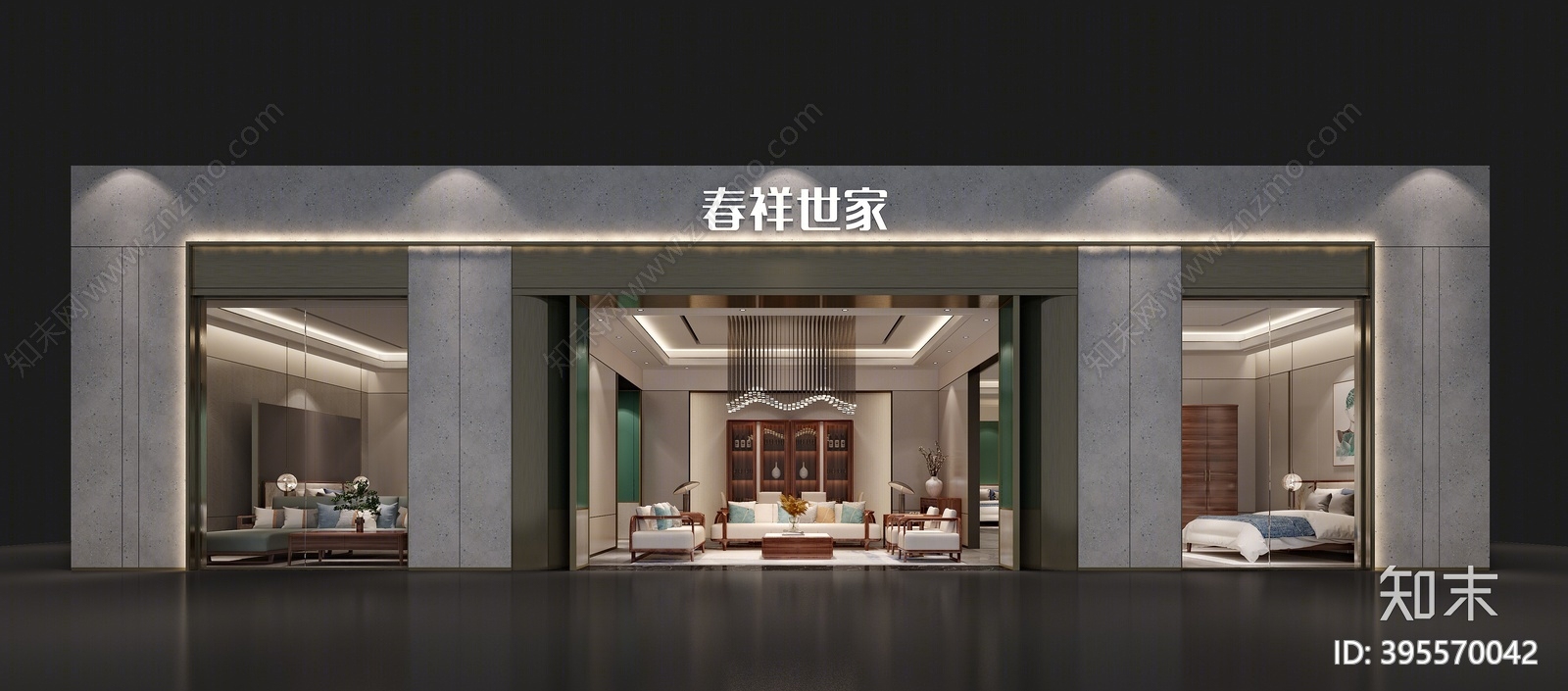 新中式家居专卖店3D模型下载【ID:395570042】