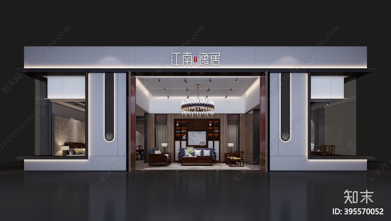 新中式家居专卖店3D模型下载【ID:395570052】