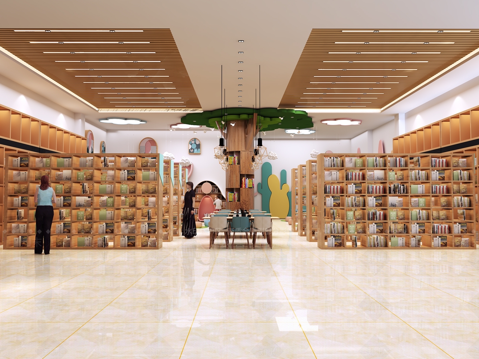 现代图书馆3D模型下载【ID:995577924】