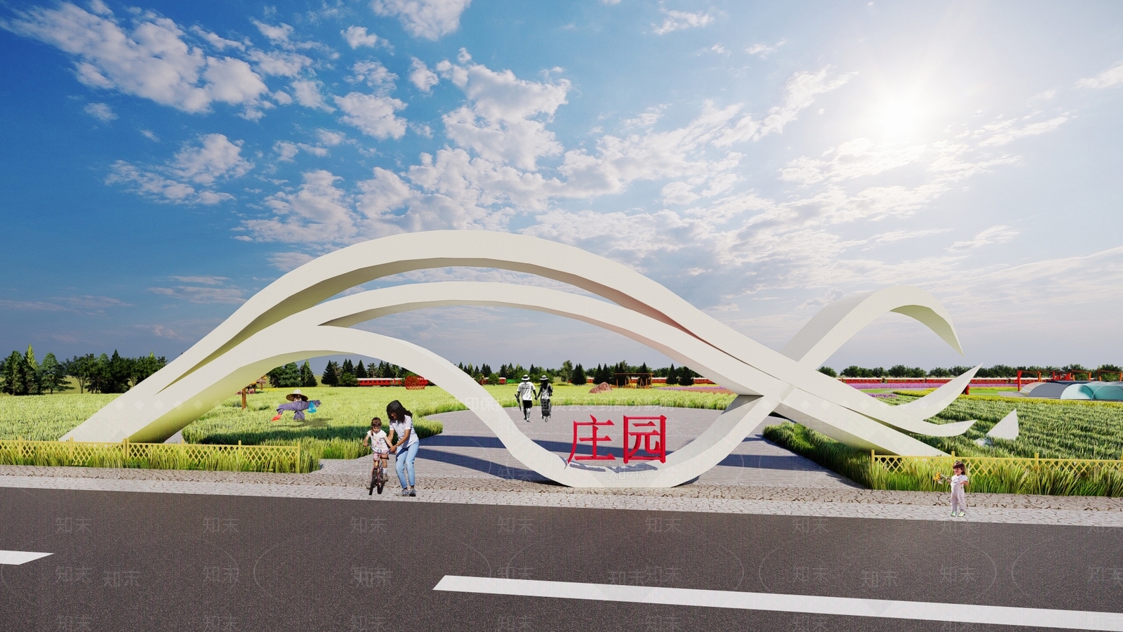 现代农场SU模型下载【ID:595635734】