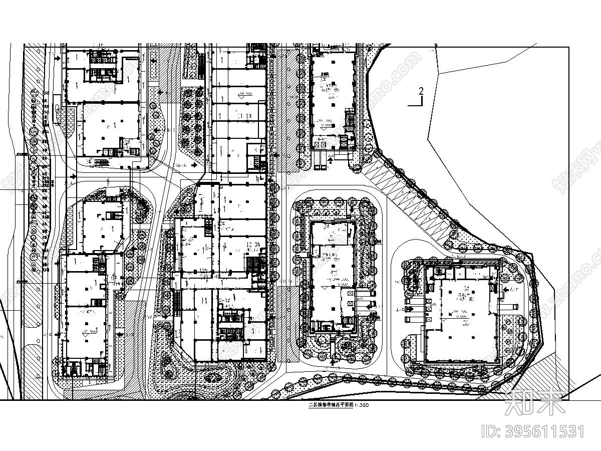 现代工业园区产业园景观施工图cad施工图下载【ID:395611531】