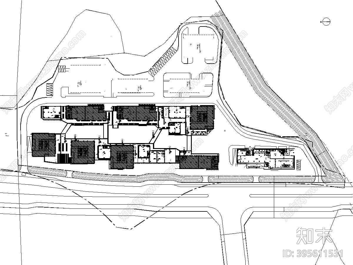 现代工业园区产业园景观施工图cad施工图下载【ID:395611531】