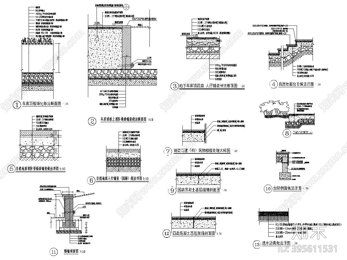 现代工业园区产业园景观施工图cad施工图下载【ID:395611531】