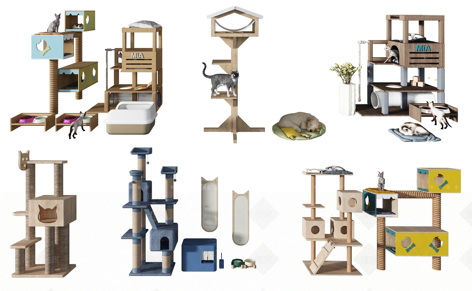 现代猫舍3D模型下载【ID:695646013】