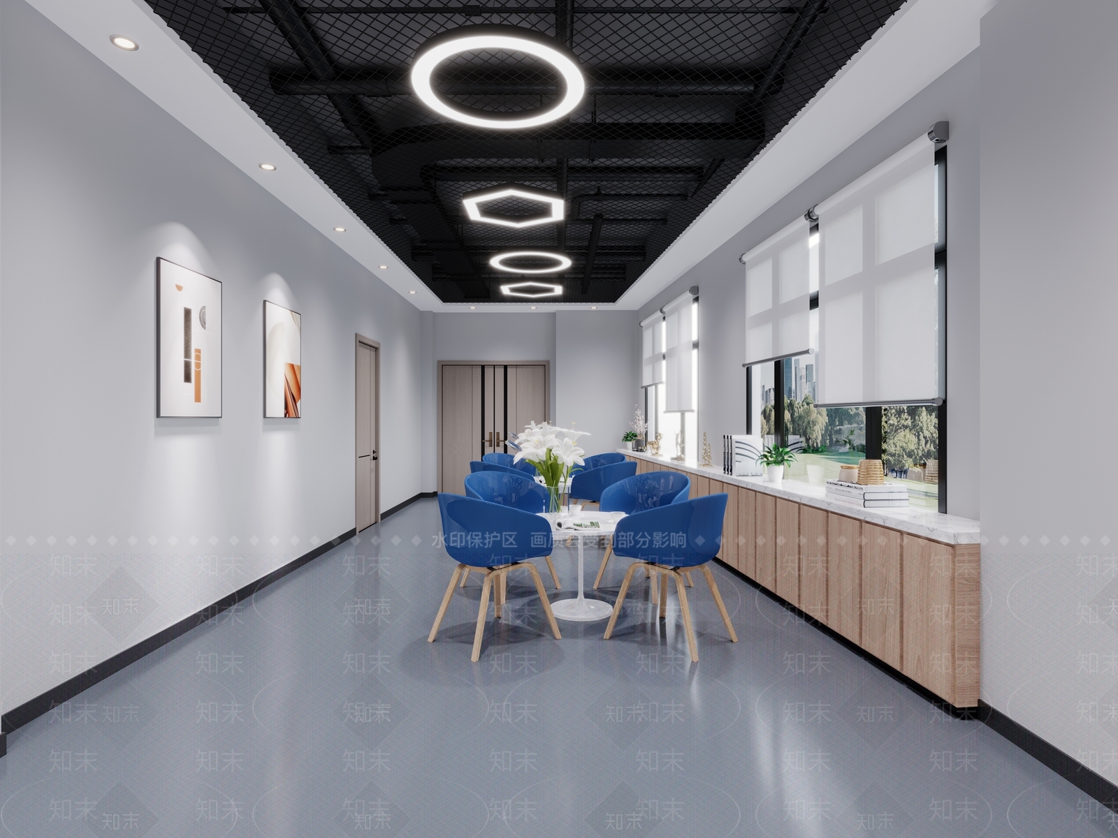 现代计算机教室3D模型下载【ID:595659866】
