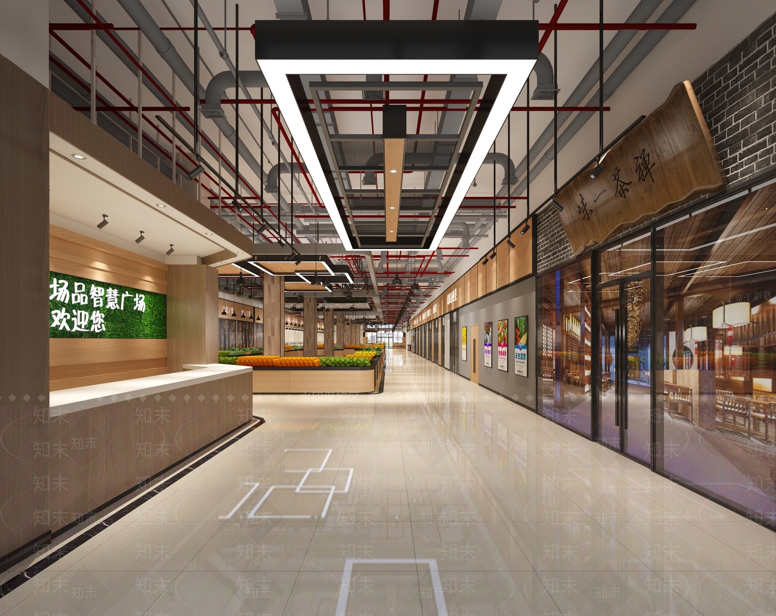 现代超市3D模型下载【ID:395665445】