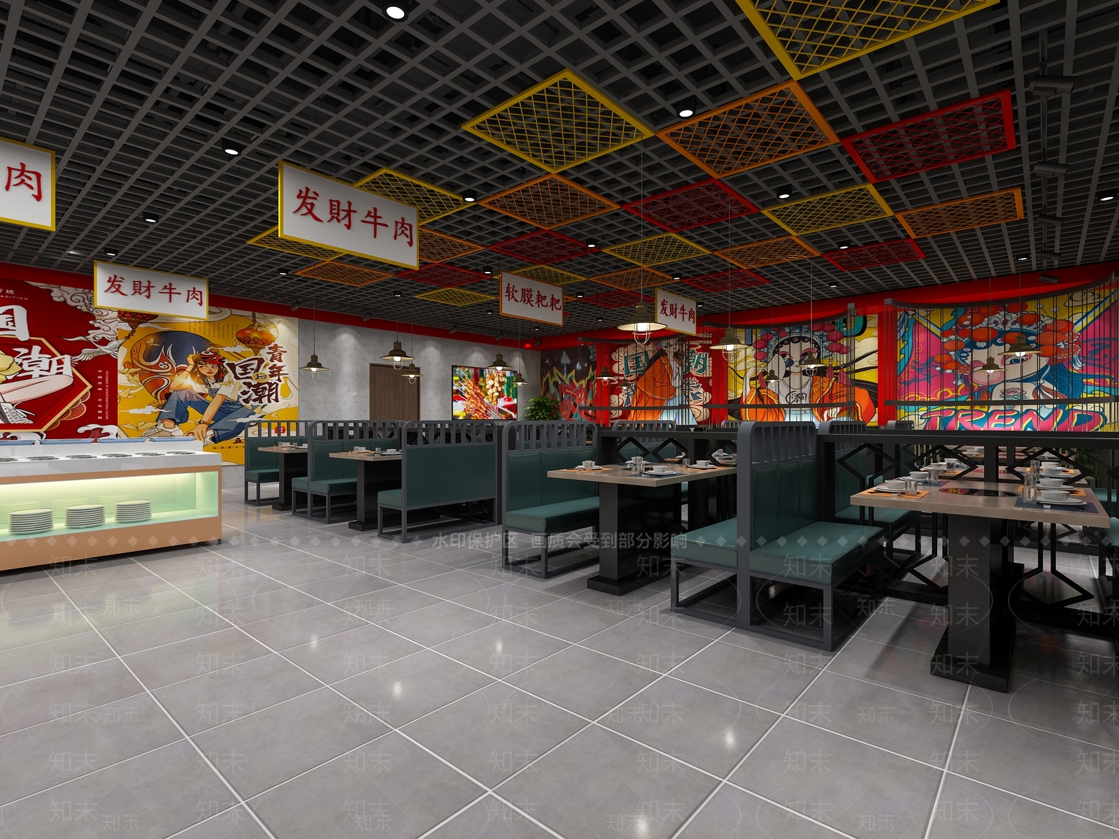 工业风火锅店3D模型下载【ID:395684234】