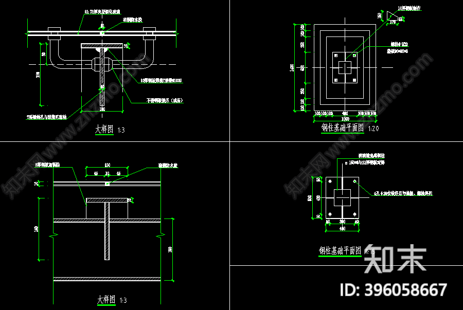 玻璃透光廊架cad施工图下载【ID:396058667】