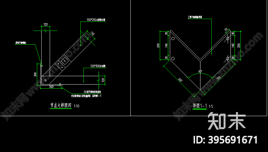 中式木亭节点图cad施工图下载【ID:395691671】