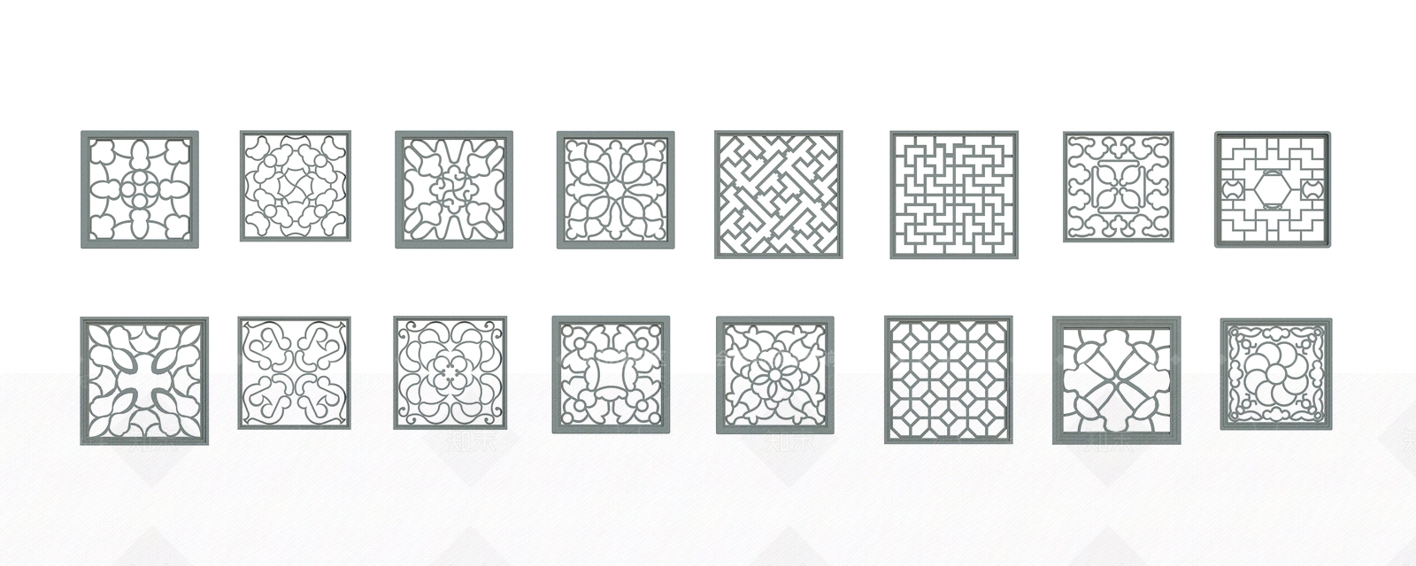 中式窗花3D模型下载【ID:295693806】