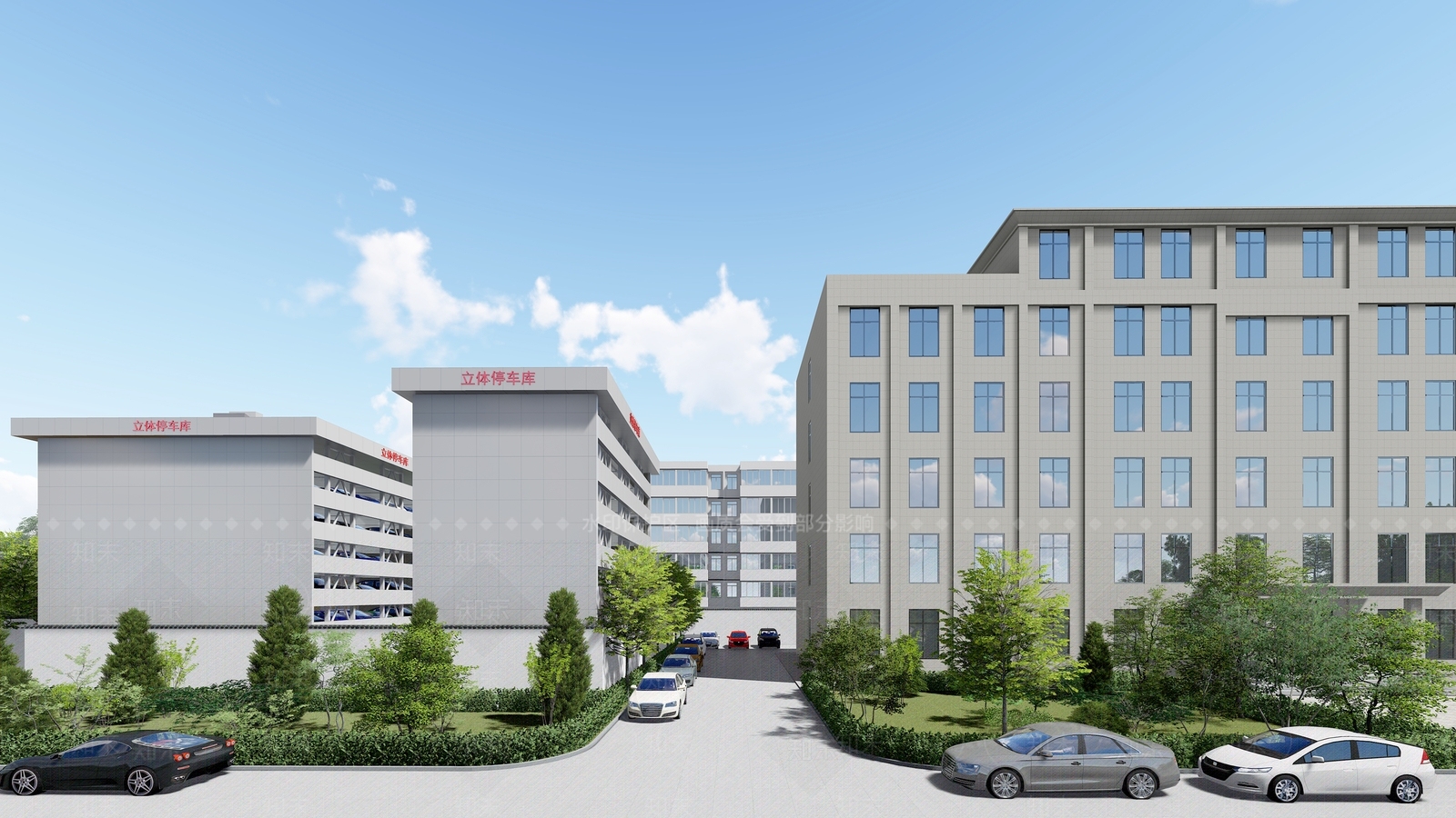 现代停车场SU模型下载【ID:595696494】