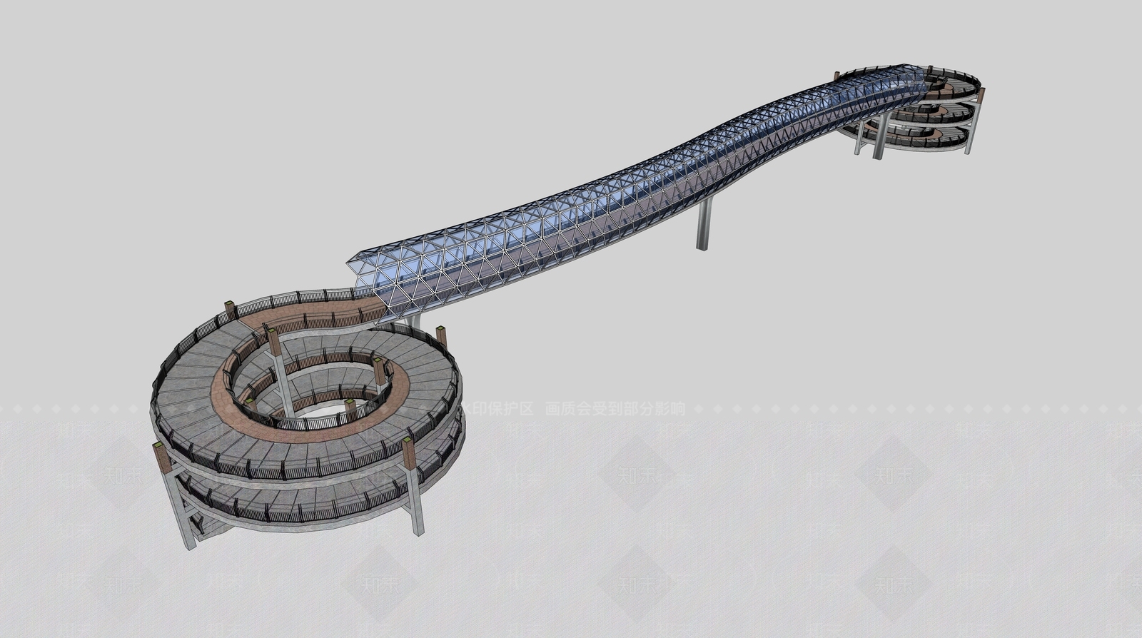 现代天桥SU模型下载【ID:795702721】