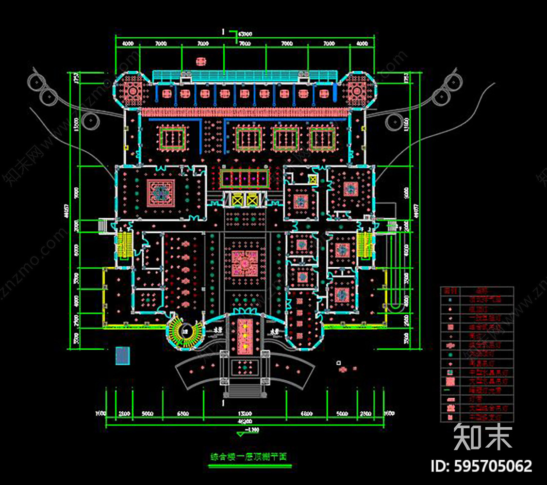 新中式酒楼餐饮空间装修图cad施工图下载【ID:595705062】