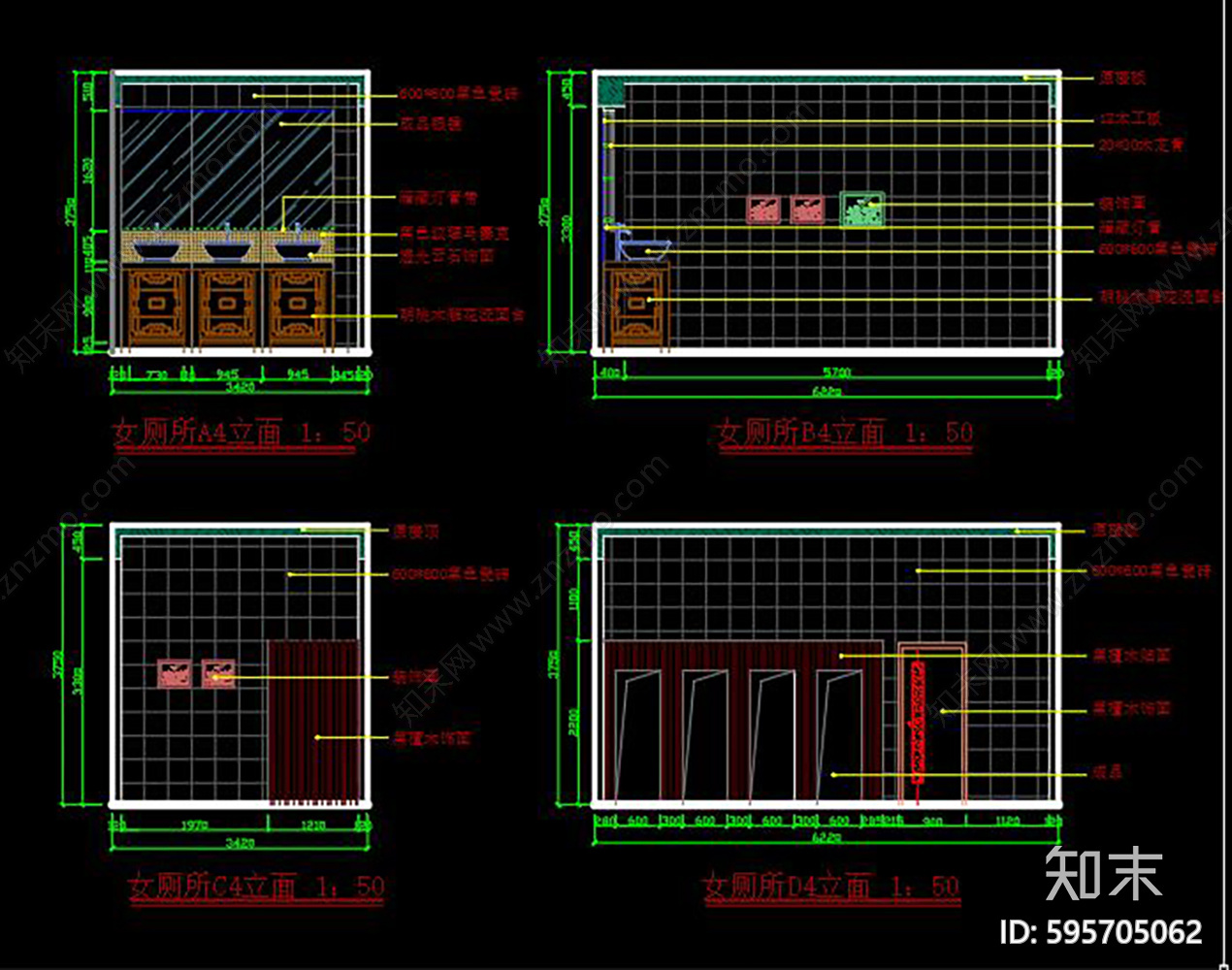 新中式酒楼餐饮空间装修图cad施工图下载【ID:595705062】