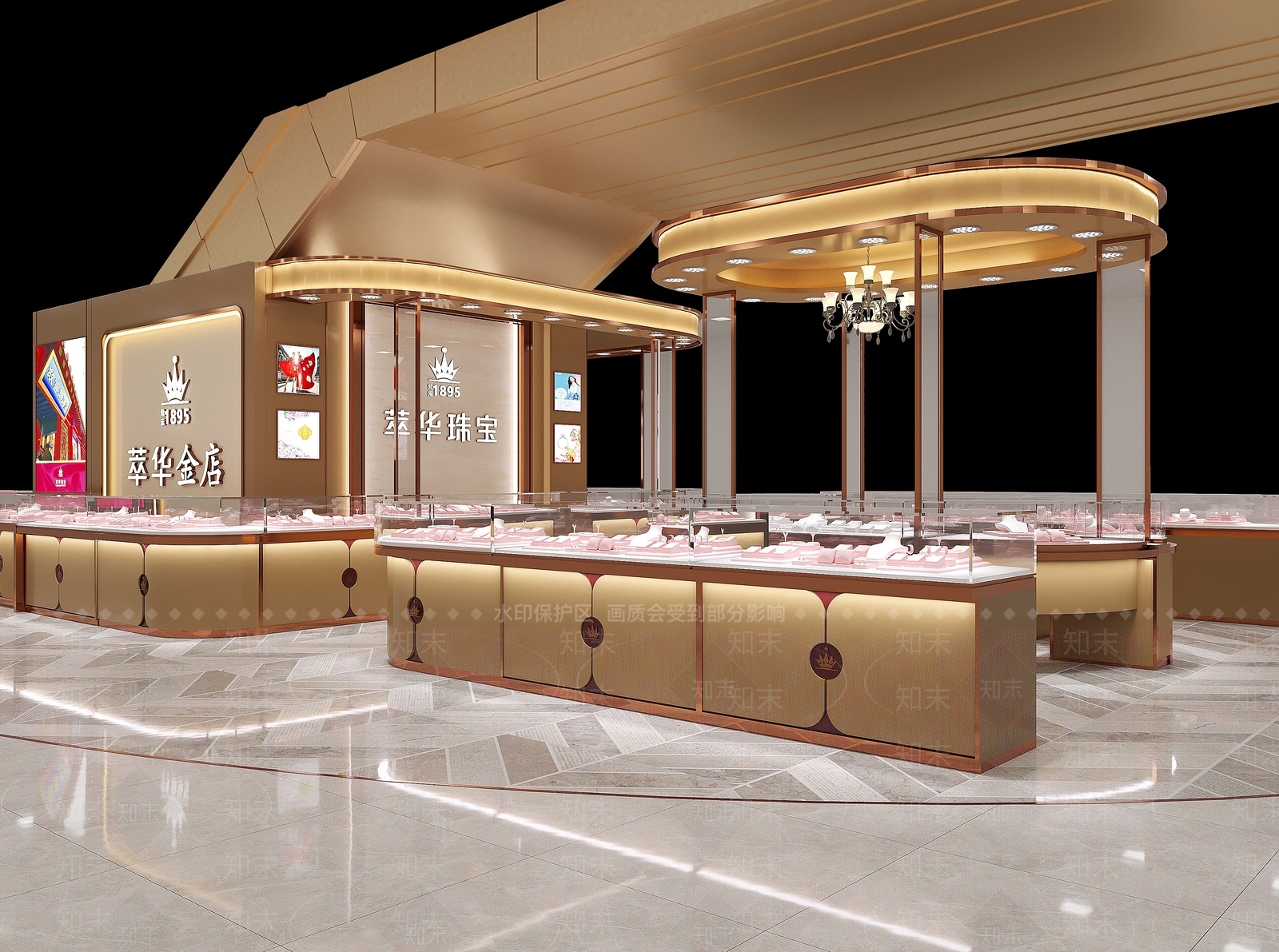 现代珠宝店3D模型下载【ID:595710813】