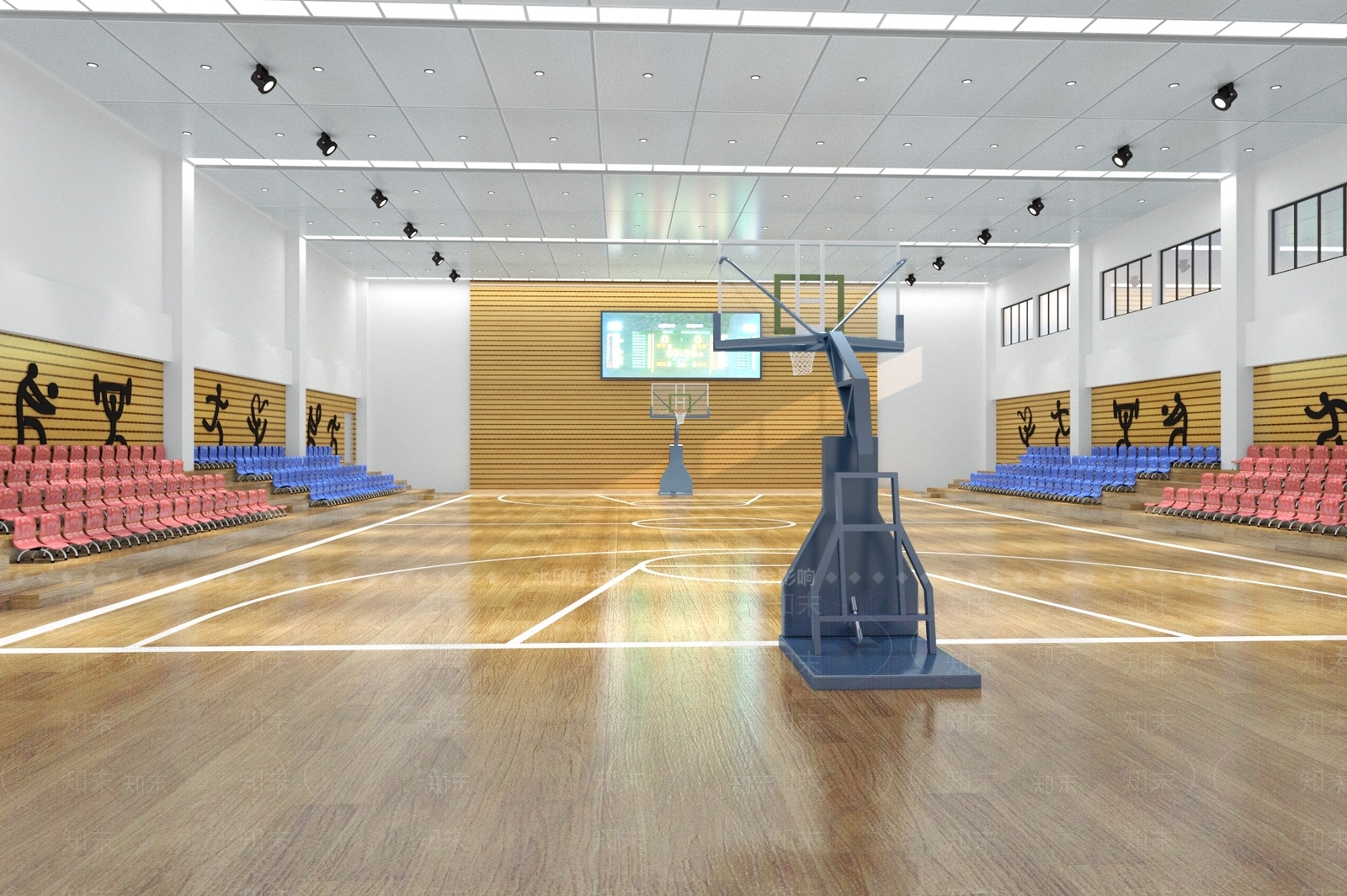 现代篮球馆3D模型下载【ID:395726861】