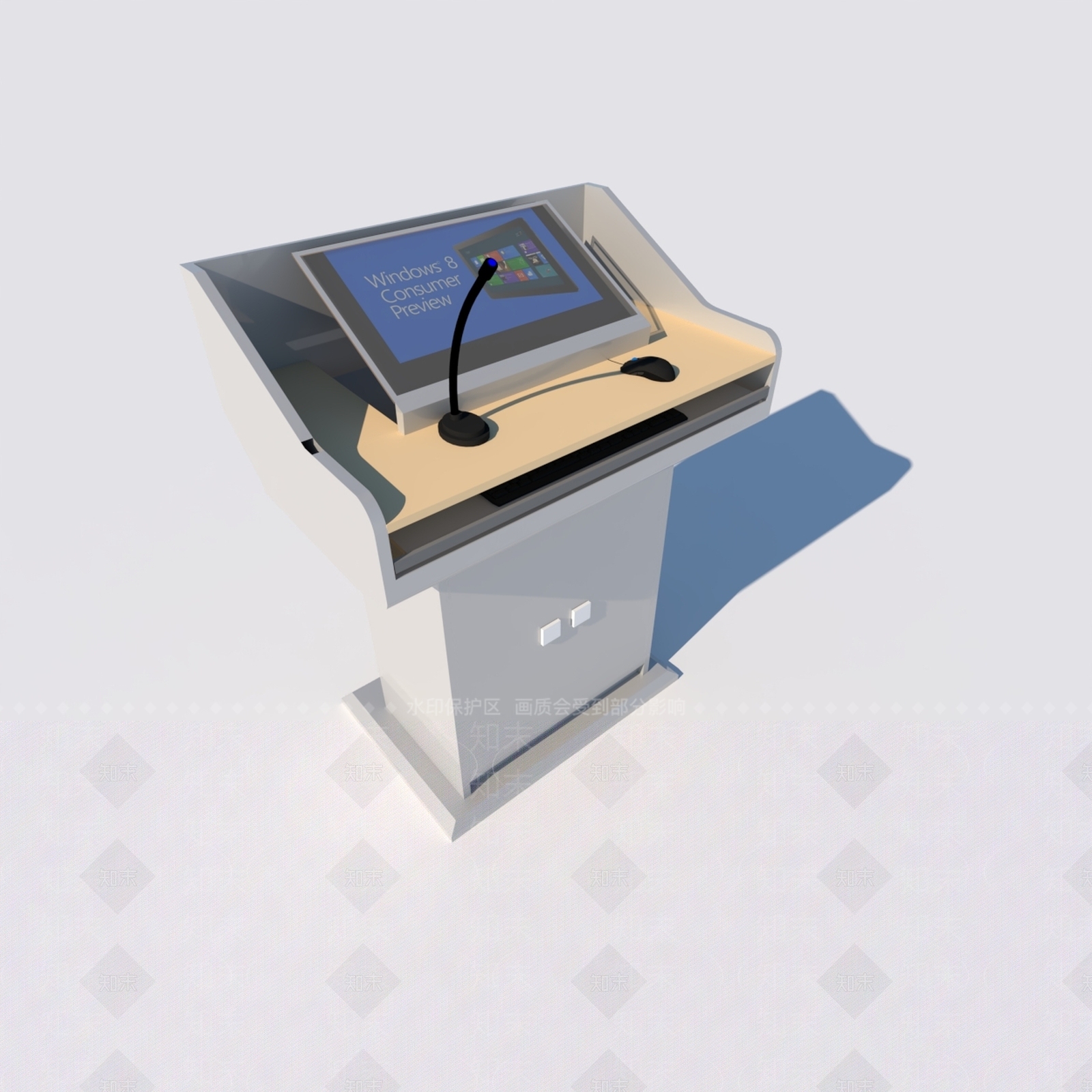 现代演讲台SU模型下载【ID:395726764】