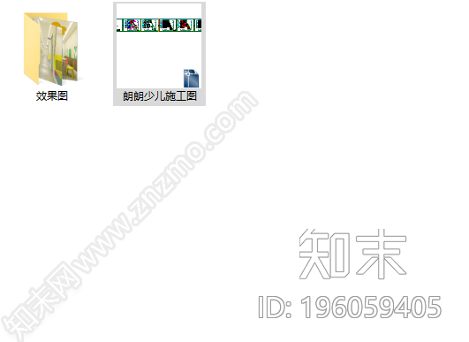 现代简约少儿培训机构cad施工图下载【ID:196059405】