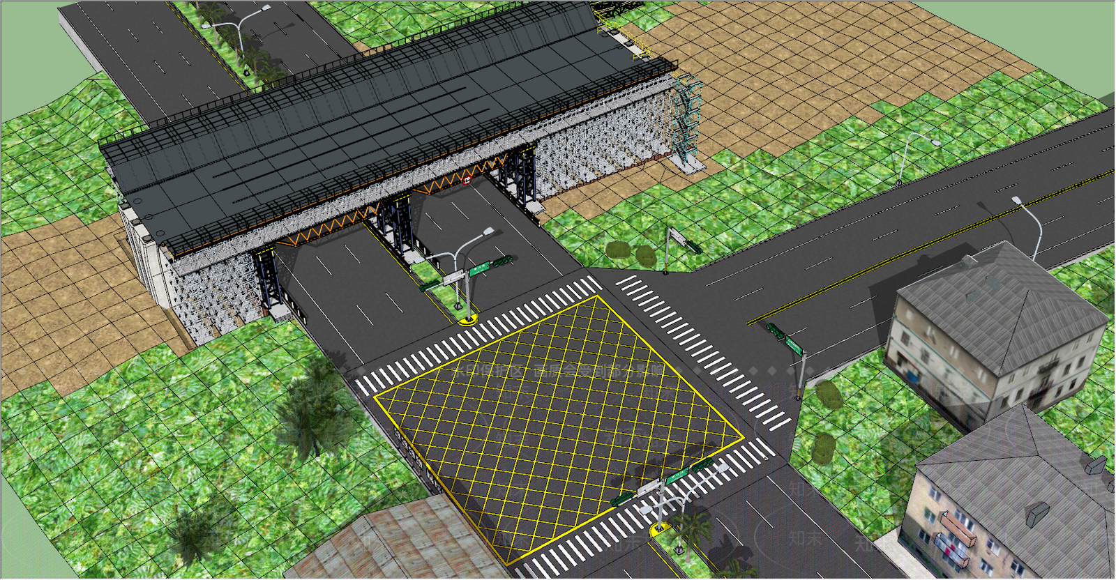 工业公路SU模型下载【ID:195756881】