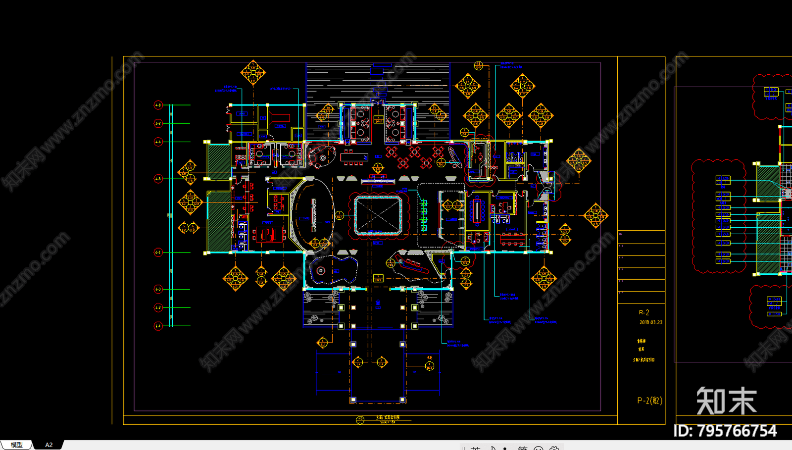 广州南沙珠江湾售楼处丨施工图cad施工图下载【ID:795766754】