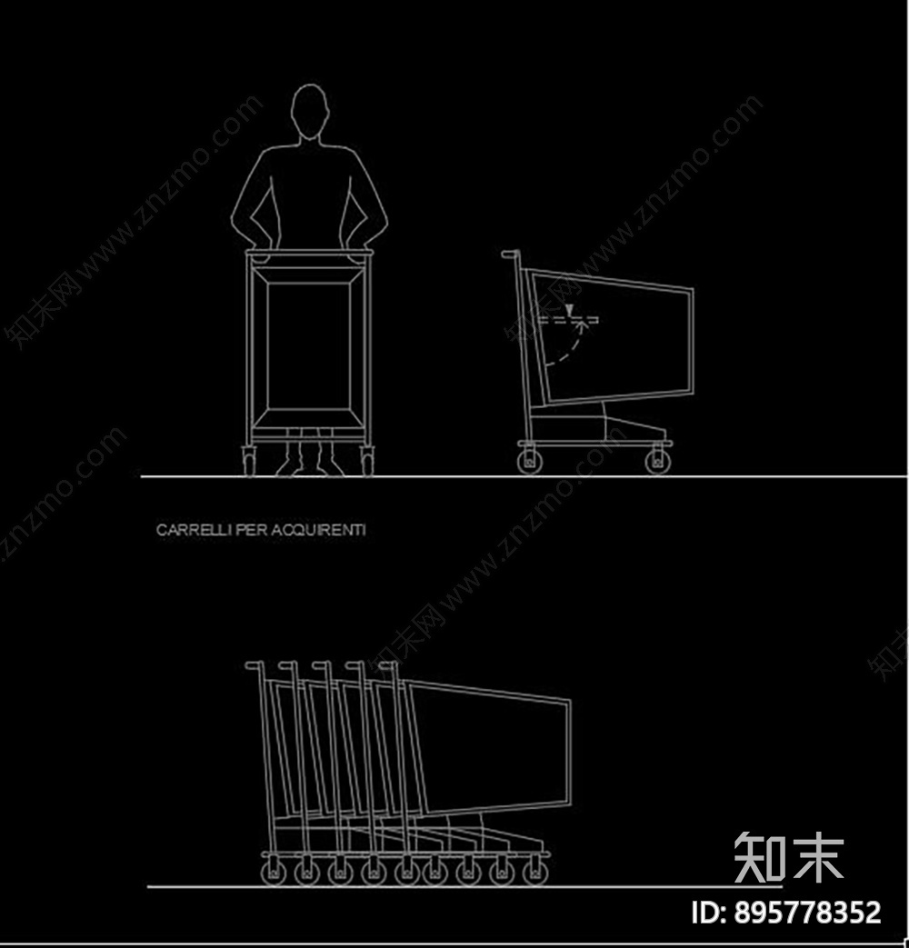 超市设备cad施工图下载【ID:895778352】
